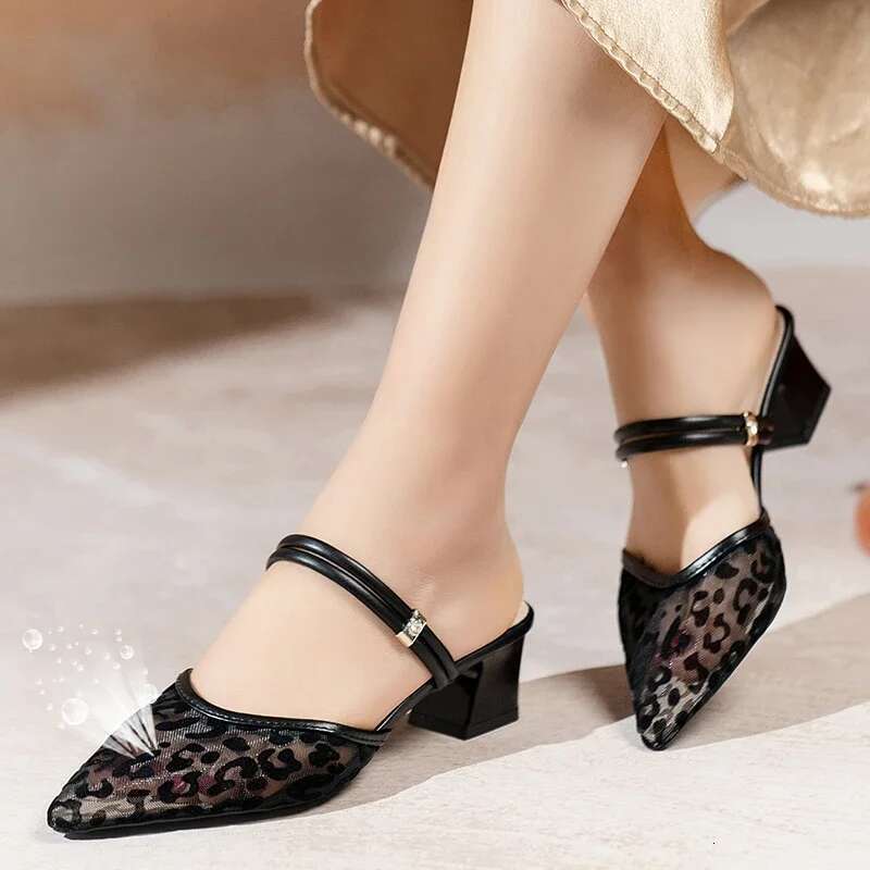 2024 Summer New Fashion Comfortable Casual Versatile High Sandals Toe Thick Heel Slippers