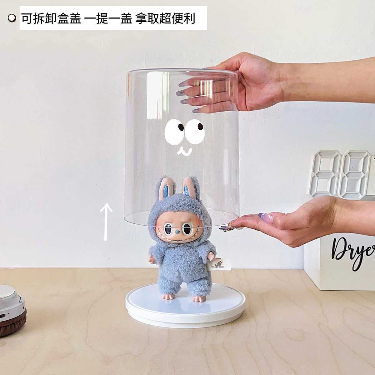 Pendant Display Rotating Transparent Labubu Doll Blind Box Storage Dustproof And Moisture-Proof (no doll) Free shipping