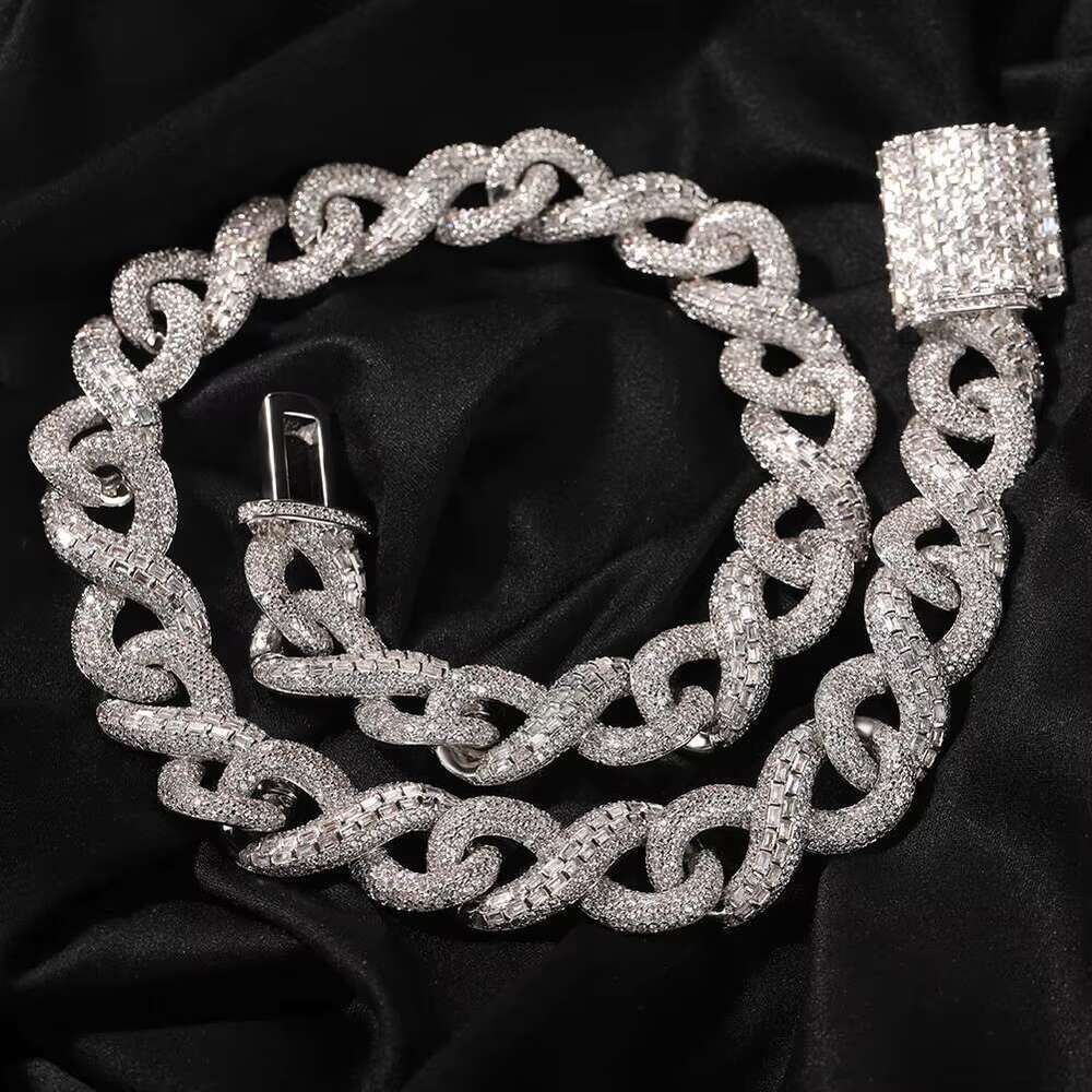 DHCollections Iced Cuban Link Chain Necklace and Bracelet Set for Men Women Rhinestone Bling Jewellery in Gold Silver