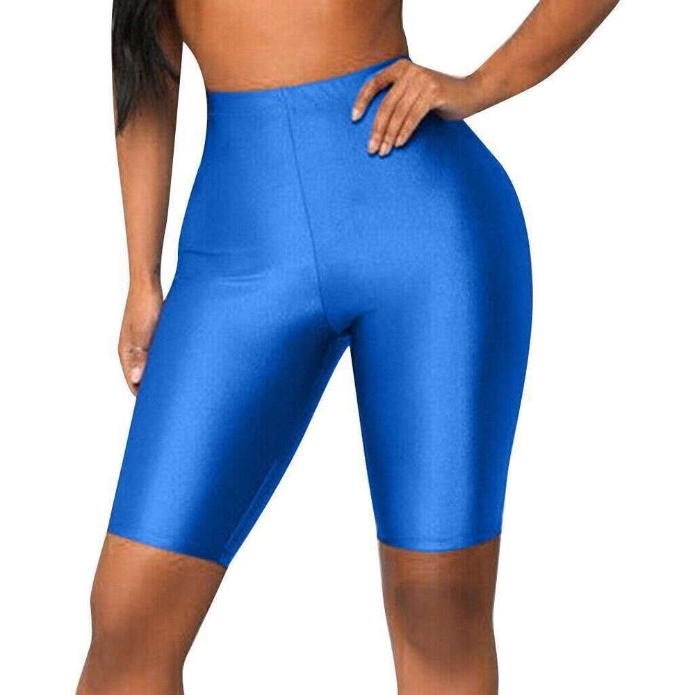 European and American high waisted fluorescent shorts five quarter pants women's 2025 new casual versatile fashion clothing