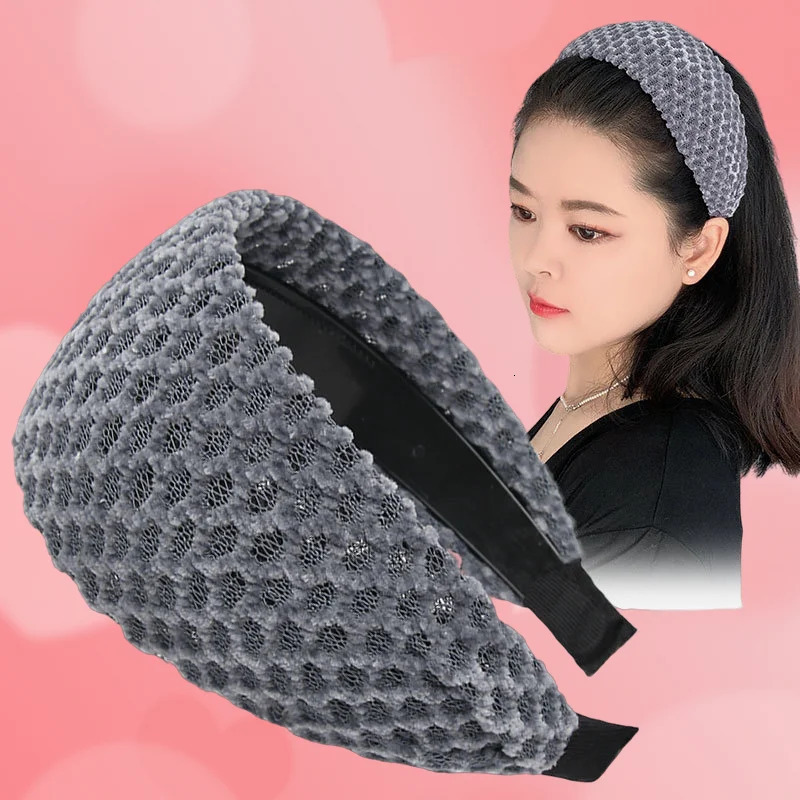 wide-brimmed headband covering white hair womens face washing makeup headband autumn and winter hair accessories. 250509