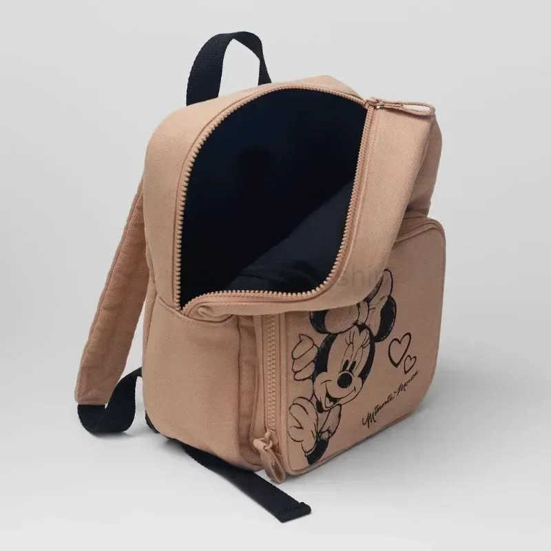 Disney 2025 New Disneys New Minnie Mouse Canvas Childrens Bag Baby Backpack Lightweight Kindergarten BackpackXJ250515