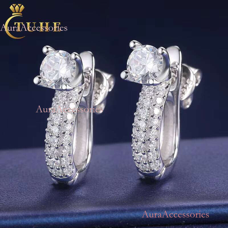 Original Design Detachable Stud Pure Sier Fashion Moissanite Dia Hypoallergenic Earring