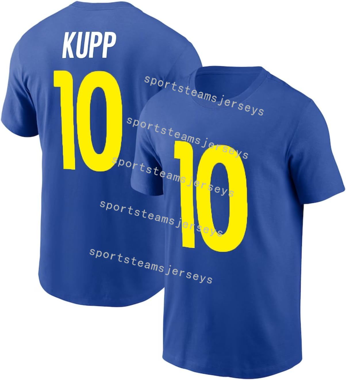 Cooper Kupp No.10 LA Los Angeles Football T-Shirt Cotton Jersey