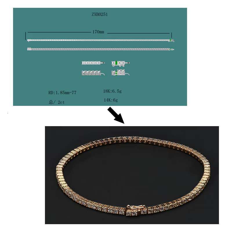 Wholesale Supplier Fine Manufacturer Custom Made 10K 14K Real Gold Sier Jewelry Moissanite Dia Jewellery