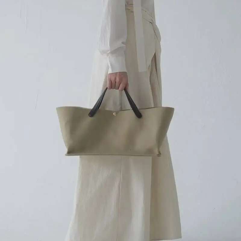 2024 New Commuter Handbag Designer French Trend Leather Ing Canvas Large Capacity Single Shoulder Crossbody Bag