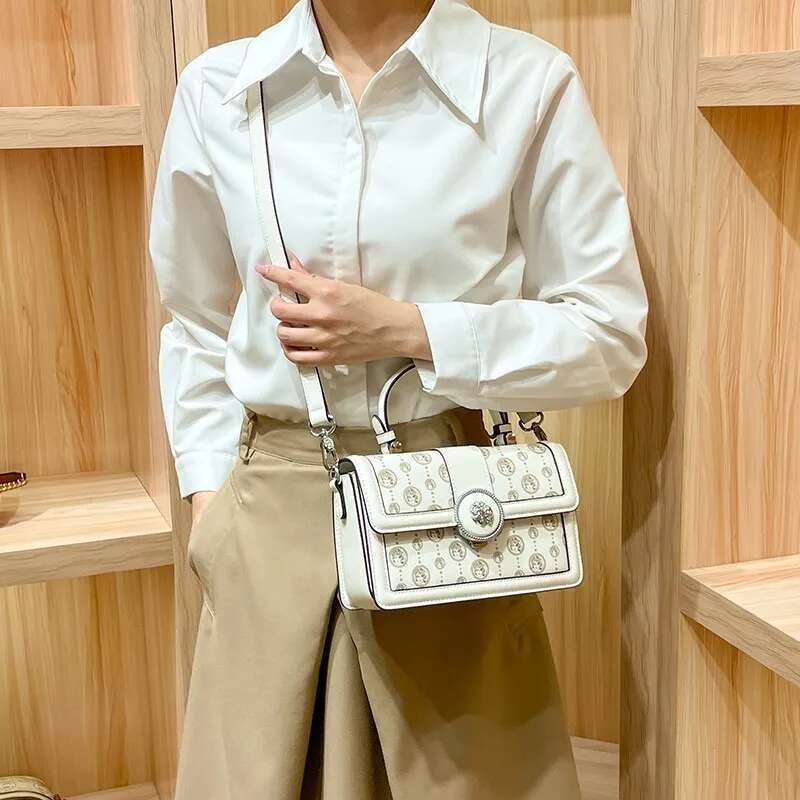 Brand Women's Handbag 2025 New Model, High-End Texture, Niche Designer Light Single-Shoulder Crossbody Bag, Retro Square