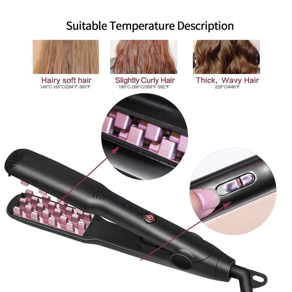 Professional Ceramic Classic Volumizing Corrugated Hair Curler Fluffy Curling Iron Styler