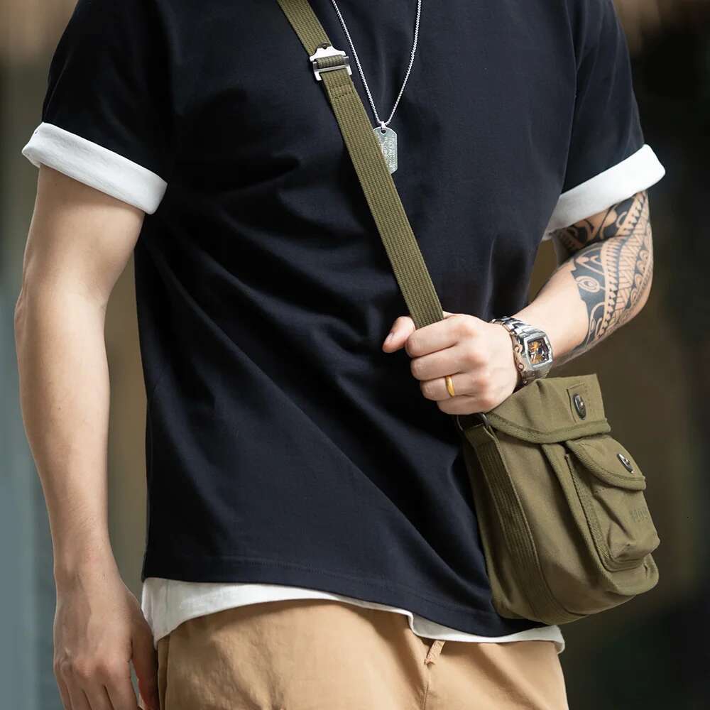 Maden Vintage M209 Tactical Cipher hine Outdoor Canvas Shoulder Crossbody Tote Bag Magnetic Buckle Square Waist Packs