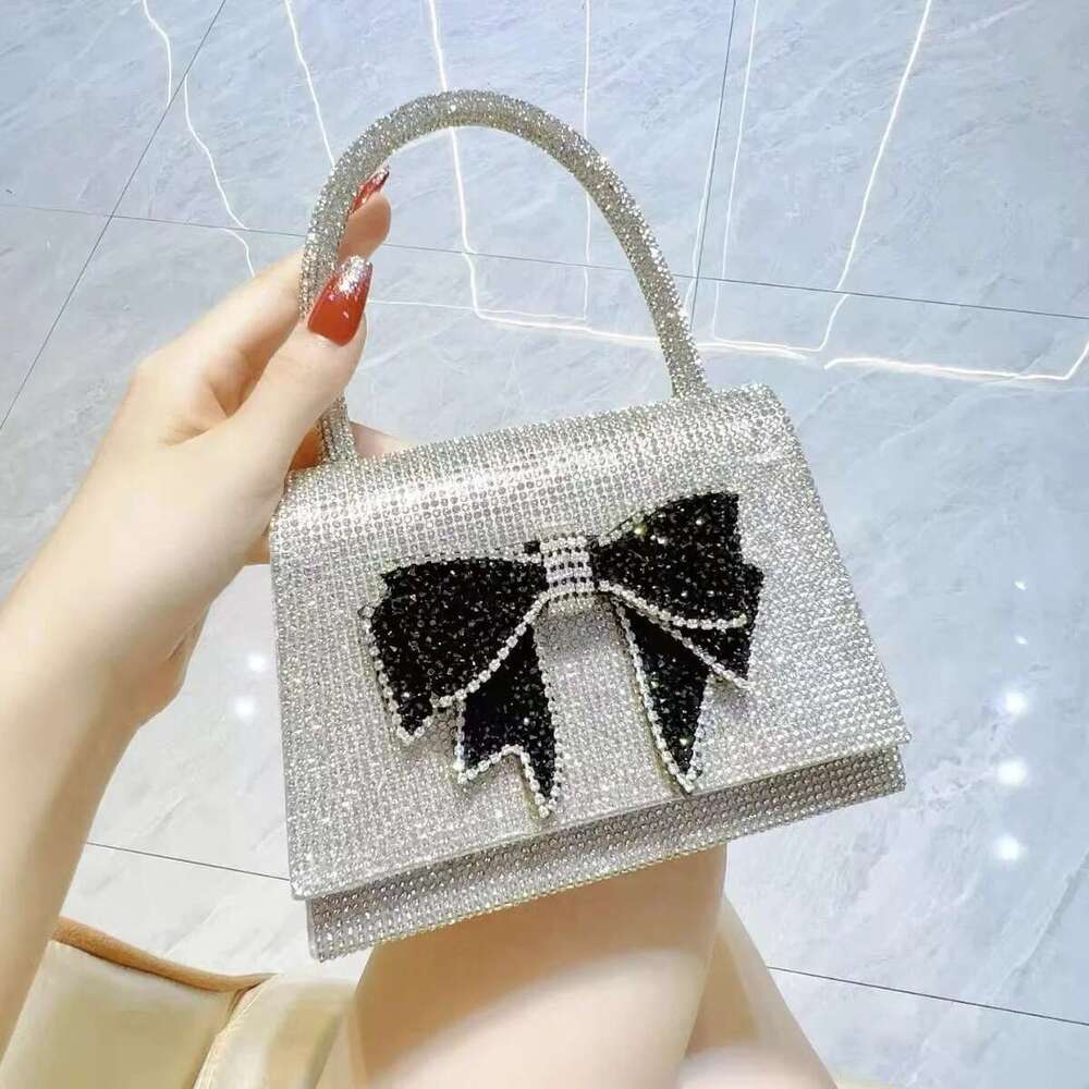 Fashion Square Women's Handbag Glitter Shiny Dias Evening Wedding Party Clutch Purse Female Crossbody Bag