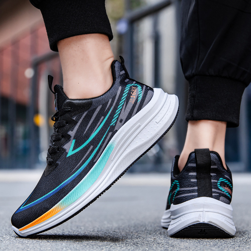 2025 spring/summer new shock-absorbing running for men and teenagers, versatile casual sports shoes, mesh men's shoes