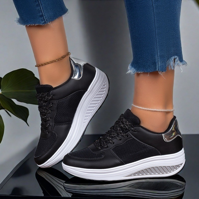 Dad S Ins Trendy Thick Sole Height Increasing Rocking Women S Mesh Breathable Sports Casual Shoes And Leisure Shoes Size Large Ddmysaturn