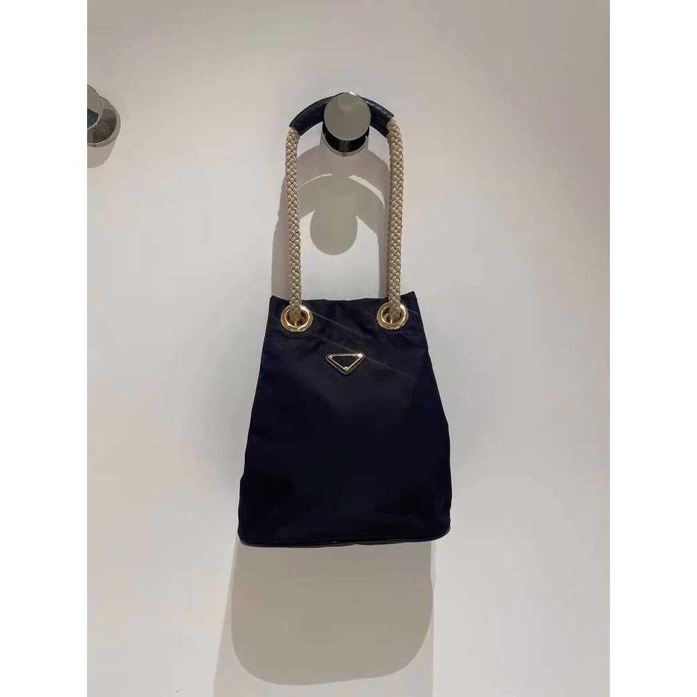Spring Summer New Product Internet Celebrity Same Style Fashion Versatile Nylon Contrast Braided Rope Design Commuter Single Shoulder Crossbody Bag