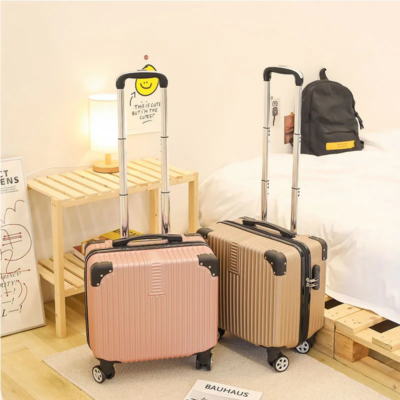 Mini Small 18-Inch Travel Boarding Suitcase Luggage Student Japanese-Style Retro Lightweight Password Trolley Case 250514