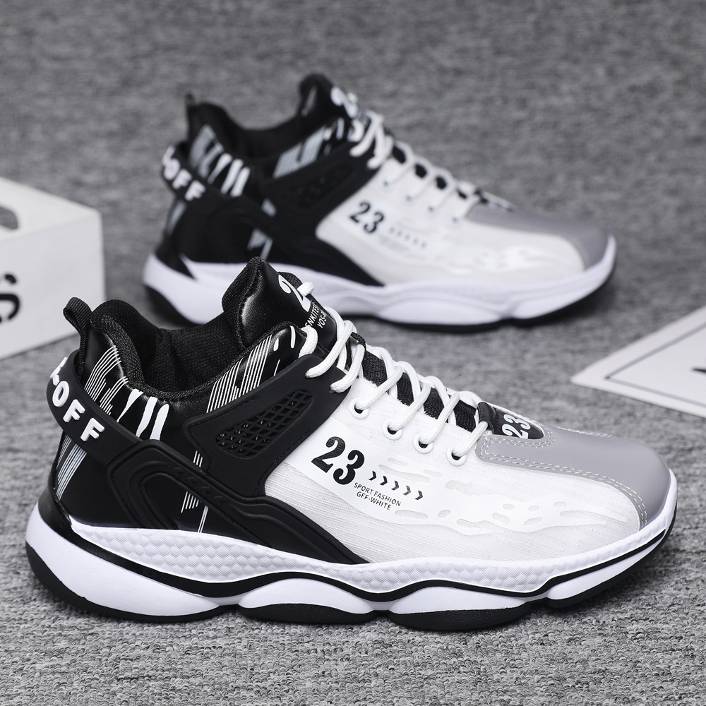 Basketball 2025 New Dad Trendy Men's Korean Edition Fashionable College Student Sports Running Shoes