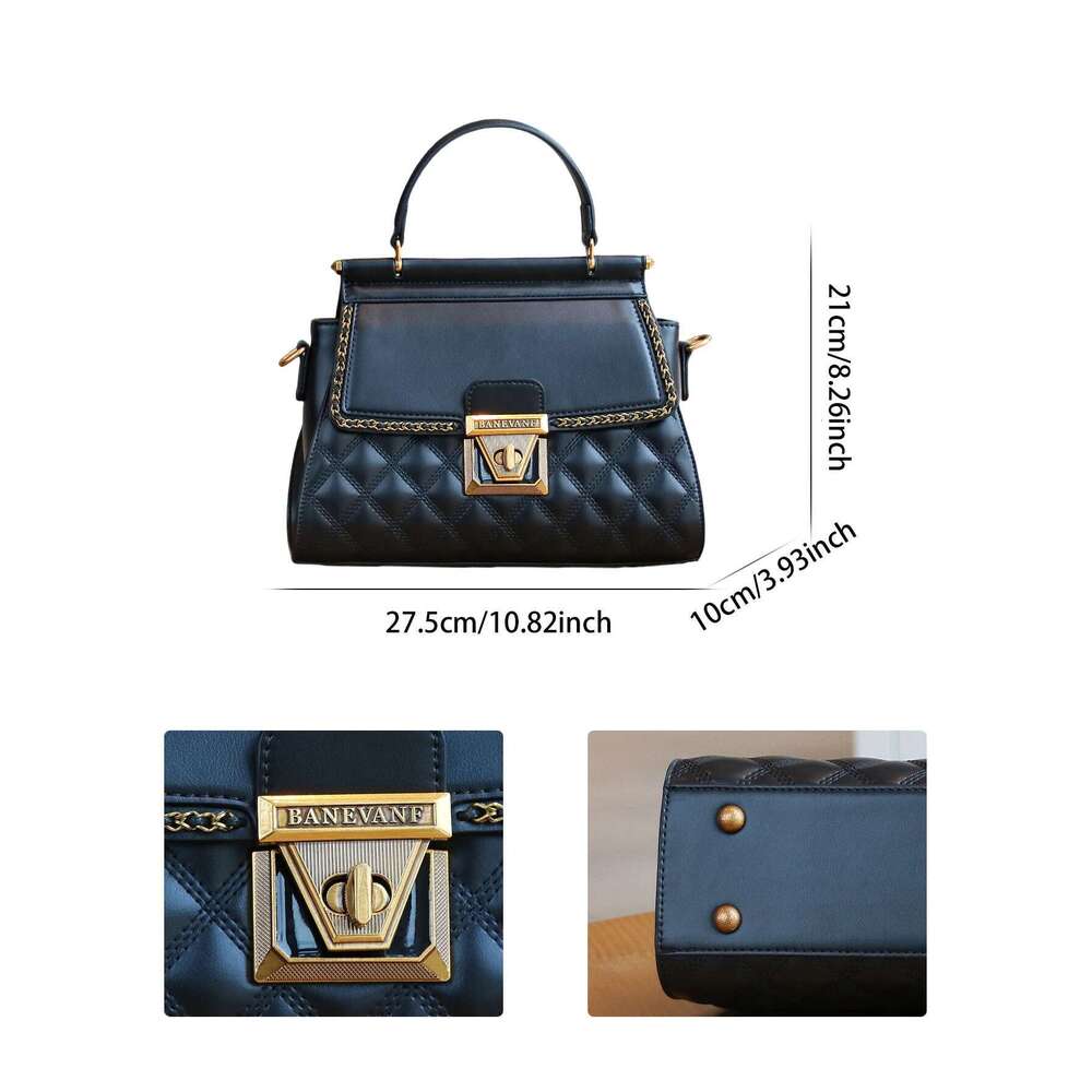 2025 New Niche Design Dia Handbag Fashion Chain Bag Retro Purple Ostrich Pattern Shoulder Slung Large Capacity Commut