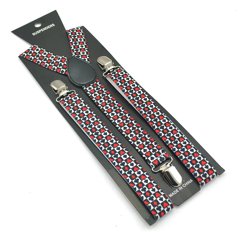 Fashion Poker Novelty Mix Casual Suspenders For Pants Holder Butterfly Women Men Y-back Suspender Bow tie Set Gift 250515