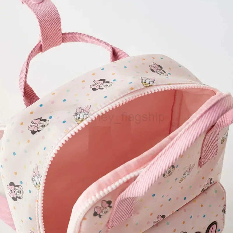 Disney Fashion Children Bags Baby Minnie Mouse Printed Backpack Kindergarten Cartoon SchoolbagXJ250515