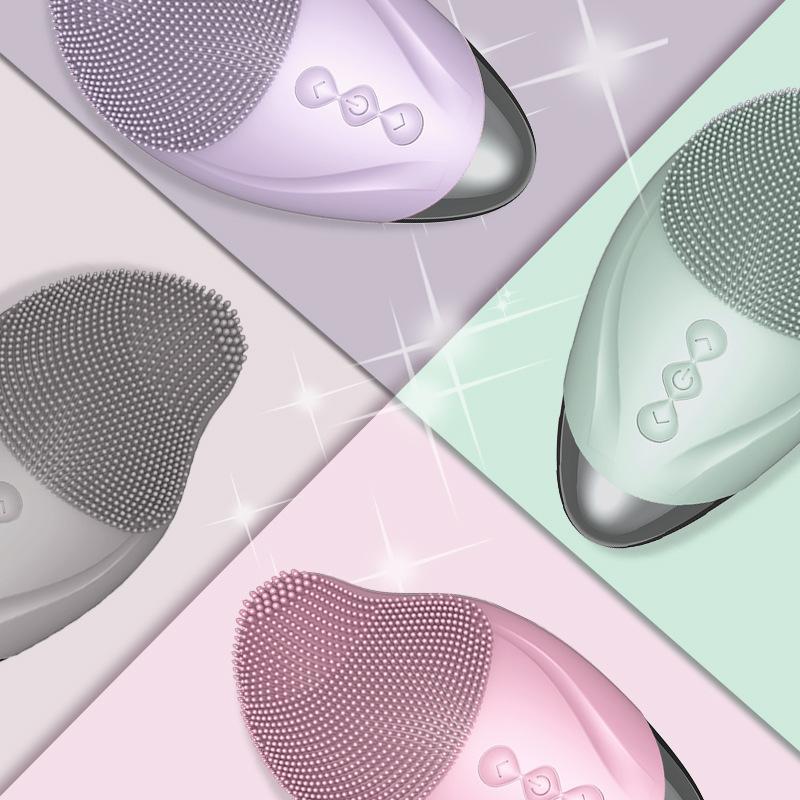 Cleanser Facial Pore Cleaner Electric Mango Massage Beauty Face Brush Silicone Soft Hair Skin Care