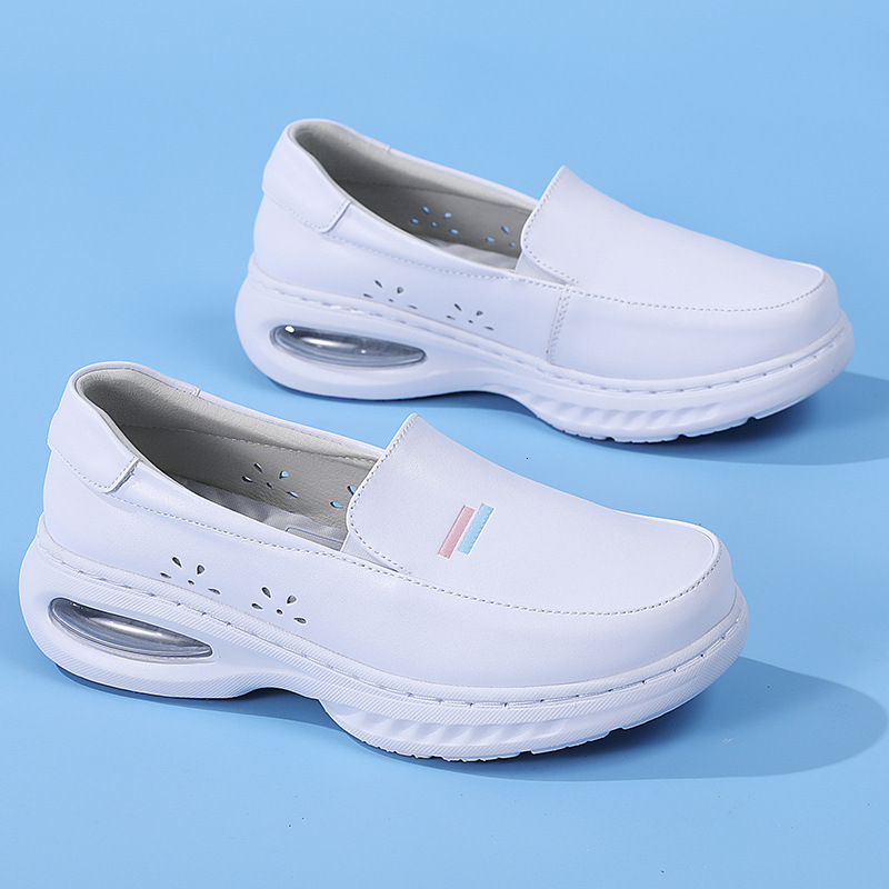 Nurse Made Casual Shoes Of Genuine Leather Women S Summer Air Cushion Soft Sole Breathable Thick Sole Work Shoes Ddmysaturn