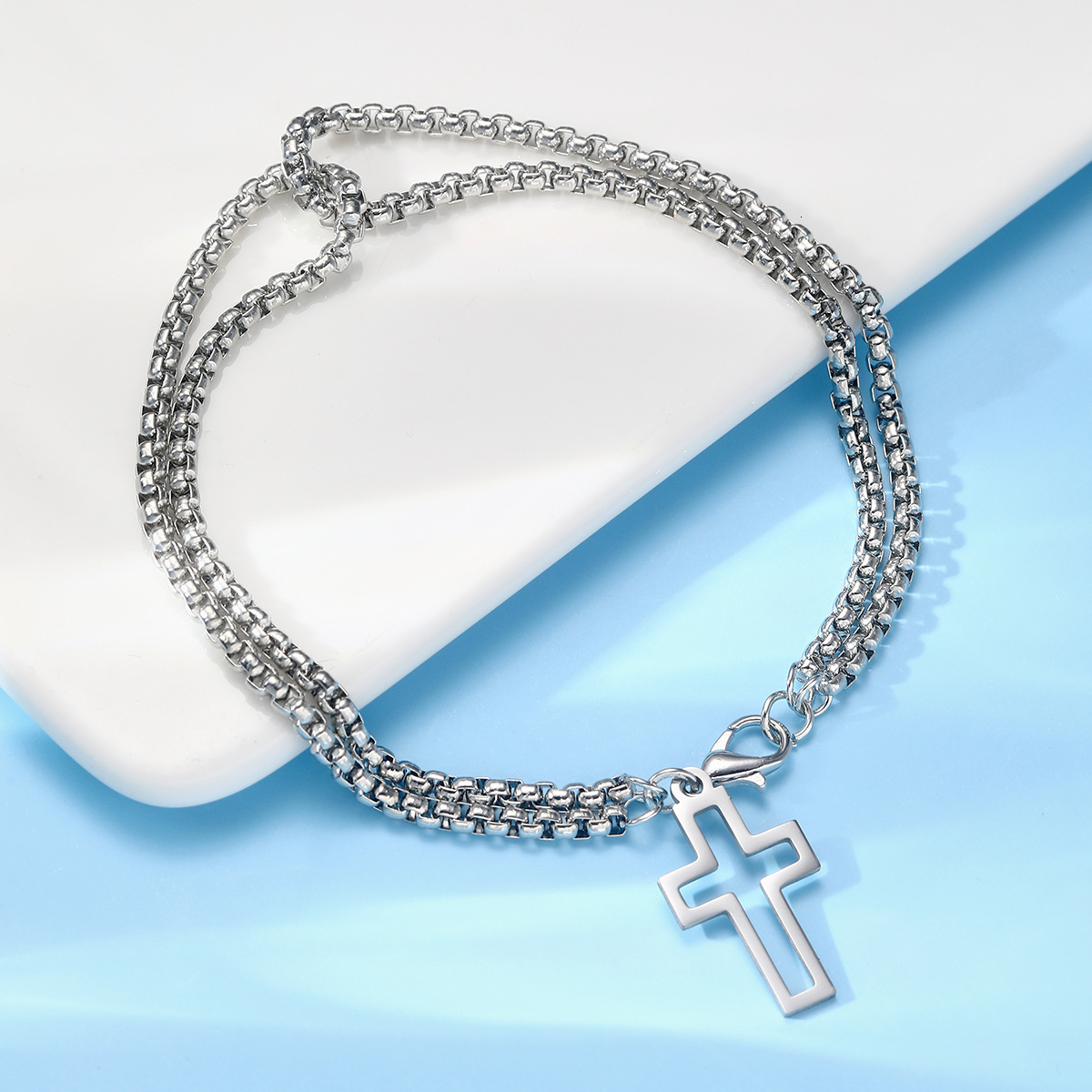 Cross Bracelet New Titanium Alloy Cross Bracelet Hip Hop Multi functional Cold Fashion Men's Bracelet