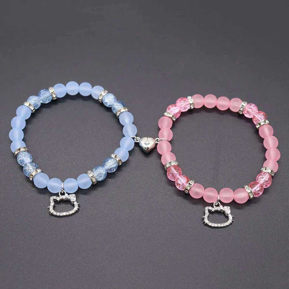 Halloween Bat Hello Cat Friendship Matching Bracelets Couple Best Friends Bff Spider Bracelet Jewelry For Women