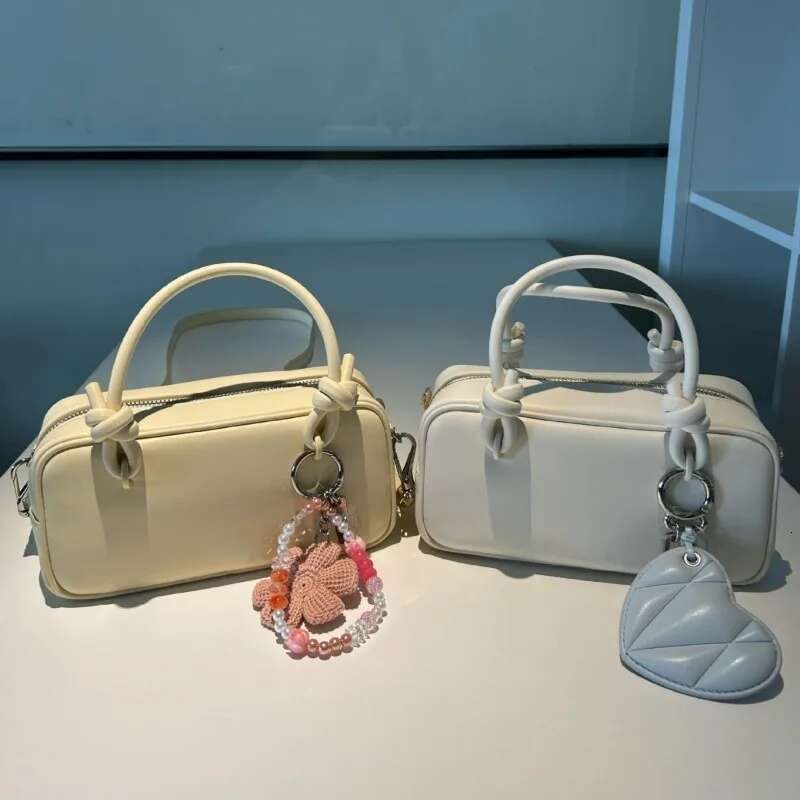 Small Niche Design Bowling Bag, Women's 2025 Fashion Handbag, Single Shoulder Crossbody Boston Bag