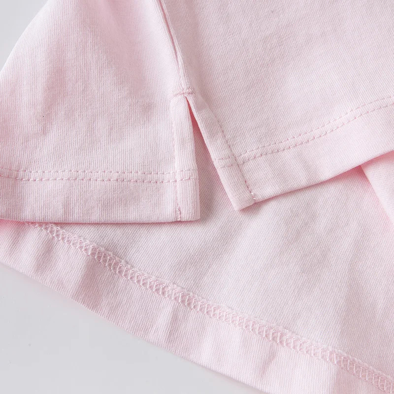 DB13962 dave bella summer baby girls cute bow solid T-shirt children short sleeve tops girls cute kids fashion tees 250515
