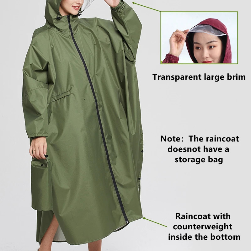 Women Breathable Raincoat Thickened Raincoat Big Rain Coat Poncho Ladies Waterproof Cloak Raincoats Adults Bicycle Rainwear 250515