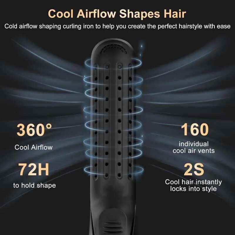 Multifunctional Airflow Styler Professional 2 In 1 Straightener And Curler Ptc Fast Heating Cool Air Hair Flat Irons
