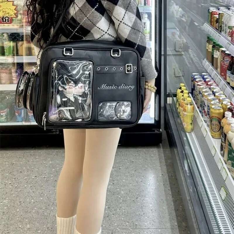 New Fashion Women's Y2k Doll Ita Large Capacity JK Uniform Shoulder Bag Preppy Style Handbag Ulzzang Backpack