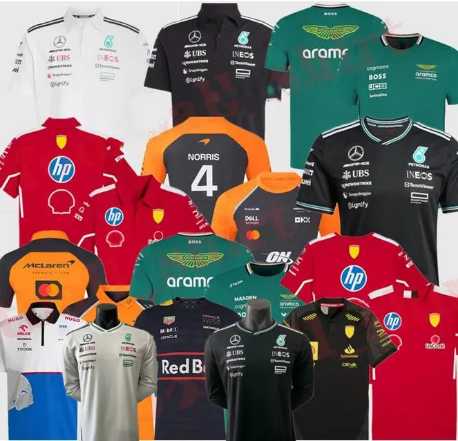 25 Aston Martin McLaren Men's T-Shirts Jersey Mercedes Alonso T-shirt F1 2025 2026 piastri Official Mens Fernando Alonso T-Shirt Formula 1 Racing Suit F1 Shirt MOTO Moto