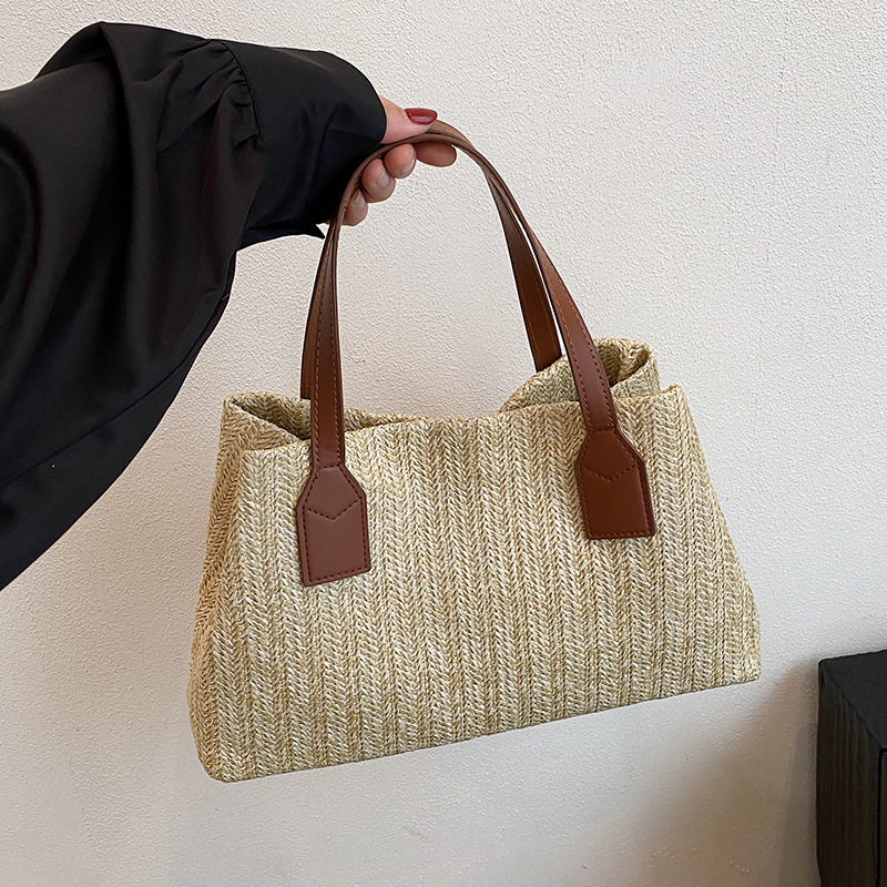 Fashion Luxury Bag New Free Delivery Designer Bag Straw 2025 Spring/summer New Style Fashionable Western Shoulder Crossbody Simple Leisure Small Squar