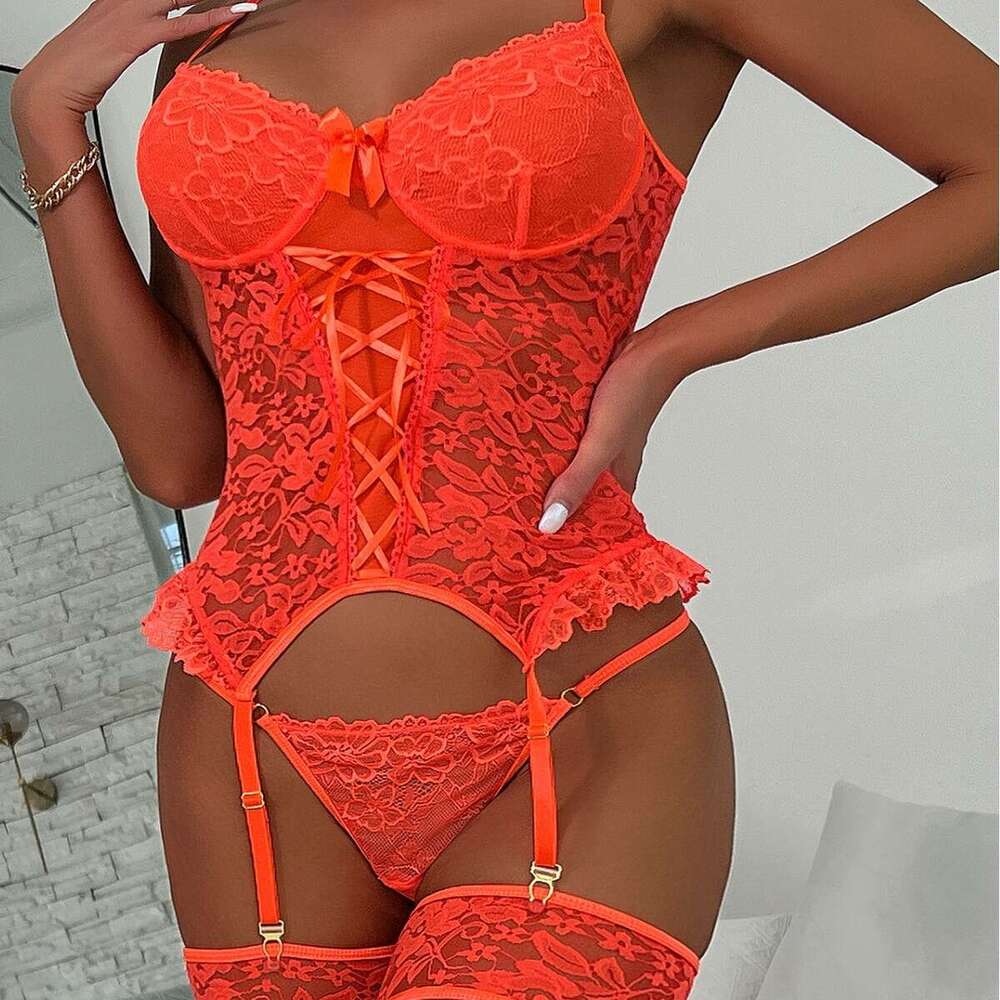 Patent Leather Sexy Lingerie New Fun Underwear Sexy Lace Pajamas Garter Straps Jumpsuit KQ