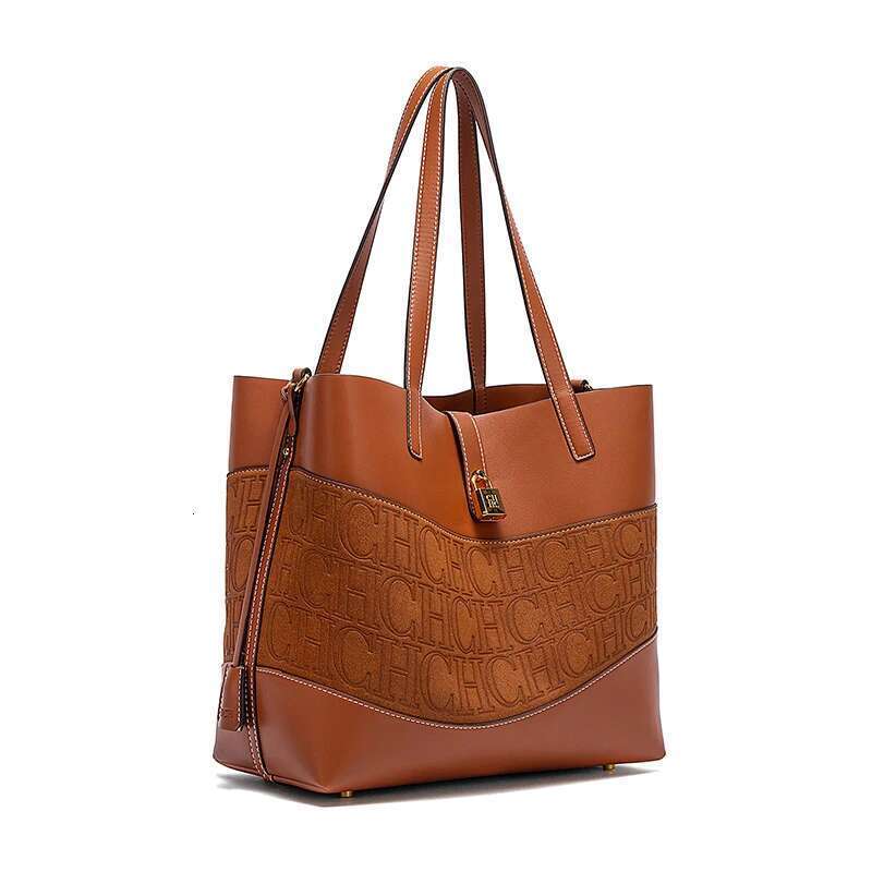 CHCH Large Capacity Tote Spring New Splicing Design Child Mother Belt Commuter Women's Bag