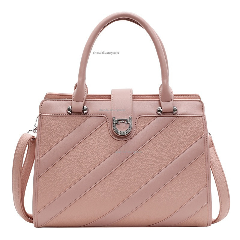 2025 Free Shipping Designer Bag Large Capacity Women's Diagonal Splicing Versatile Handheld Fashion High End Commuter Crossbody Bag Casual Trendy