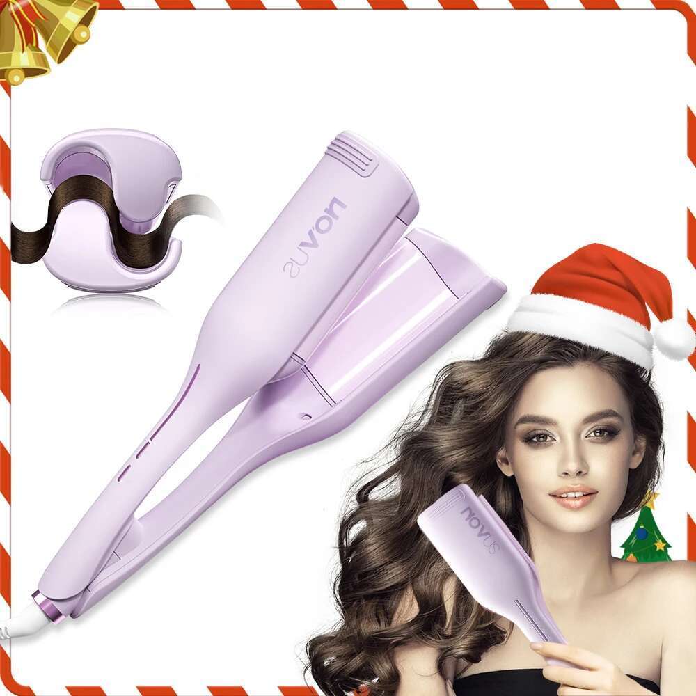 Christmas gift NOVUS 36MM deep wave iron ceramic 4-speed adjustable temperature with negative ion curling iron,