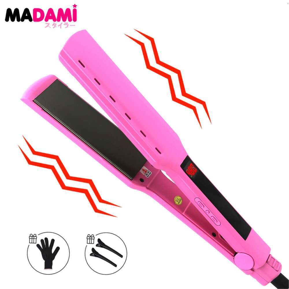Straightener Curler 480 Degrees High Temperature Titanium Plate Vibrating Flat Iron Keratin Treatment Hair Styling Tool