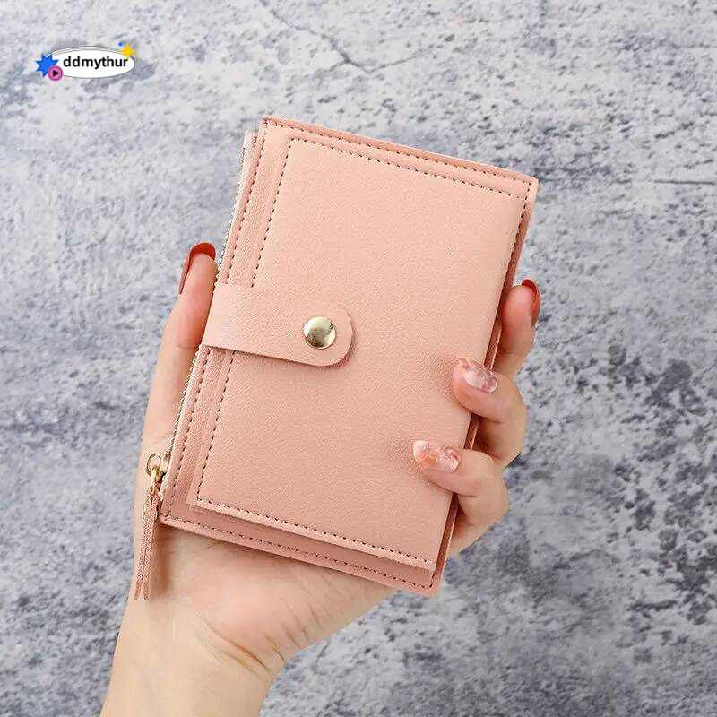 Unisex PU Leather Mini Wallet - Slim Multi-Slot Card Holder for Credit/ID Cards, Compact Coin Purse with Pocket (Men & Women) ddmythur