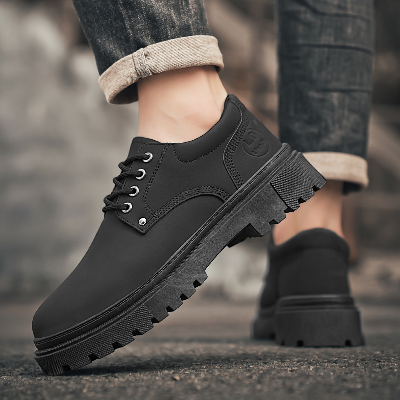 Spring New British Style Work Clothes Men S Casual Leather Fashion Trend Thick Casual Shoes Soled Single Shoes Ddmysaturn