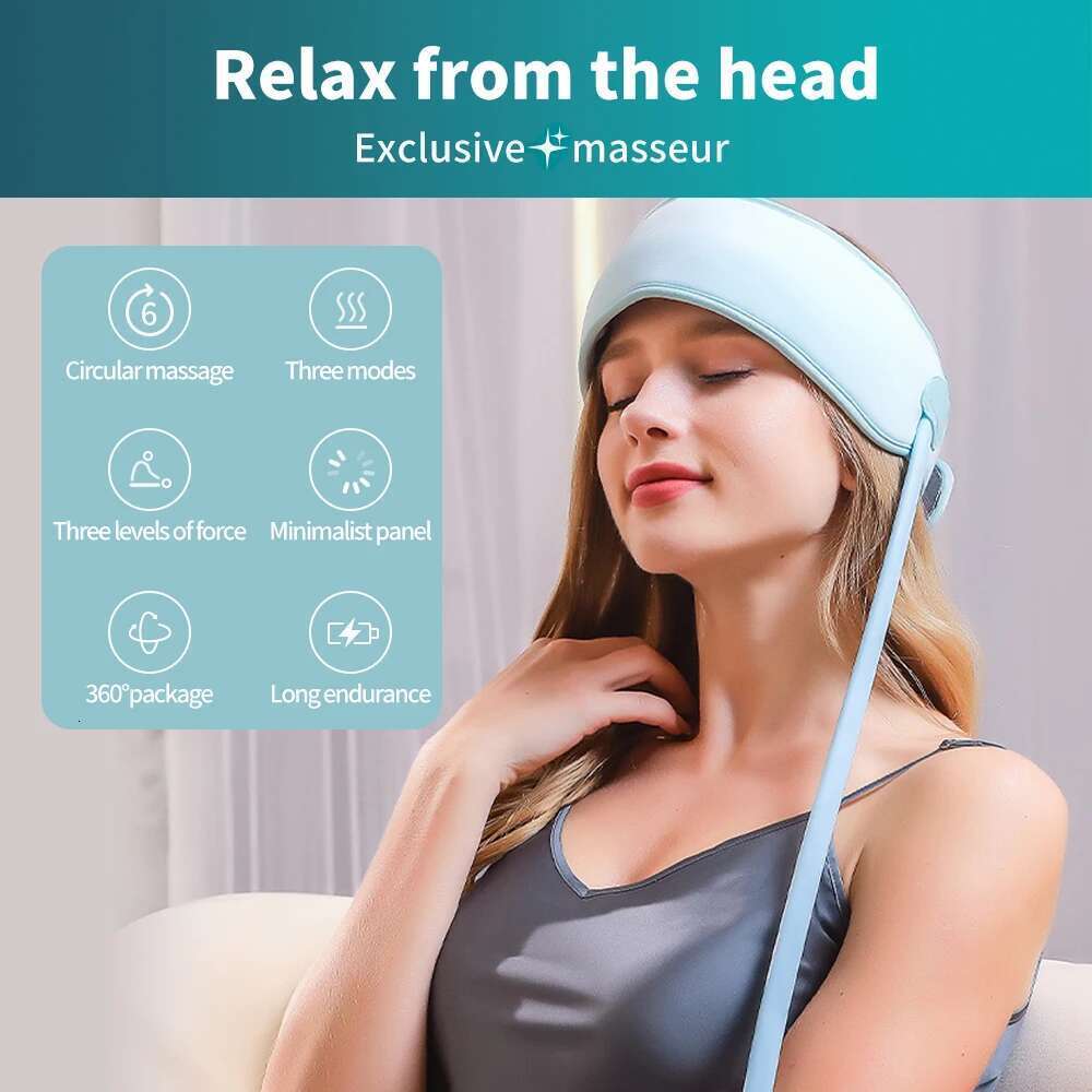 Electric Scalp Massager, Massager with Heat & Knead , Air Compression Massage for a 360 Degree Head Relaxation Experience