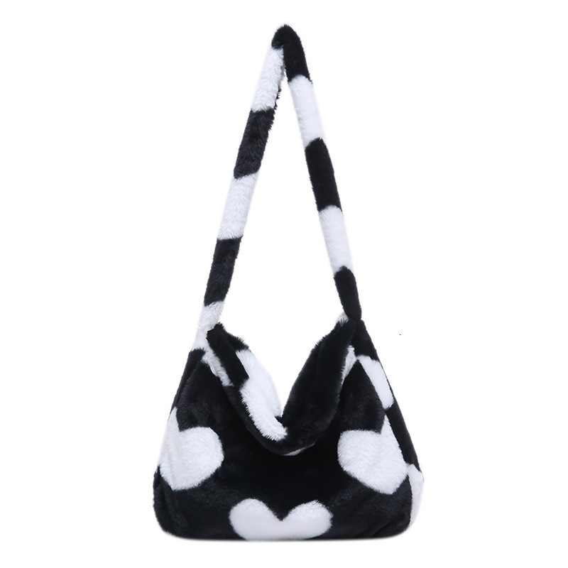 Free Delivery Designer Bag Autumn And Winter For Women 2025 Simple Large Capacity Plush Tote Soft Girl Love Single Shoulder Underarm Bag Luxury Bag