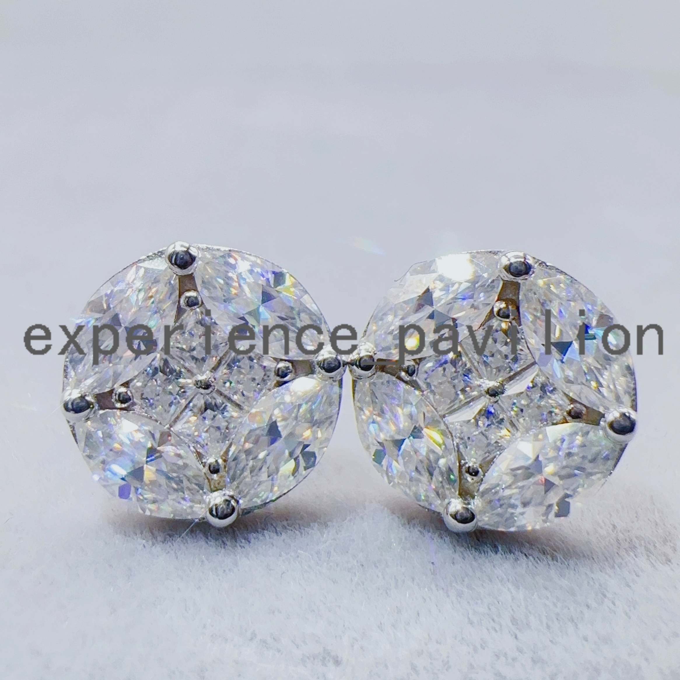 Sterling Silver 925 Hip Hop Earrings Vvs Moissanite Diamond Iced Out Jewelry Stud Earring