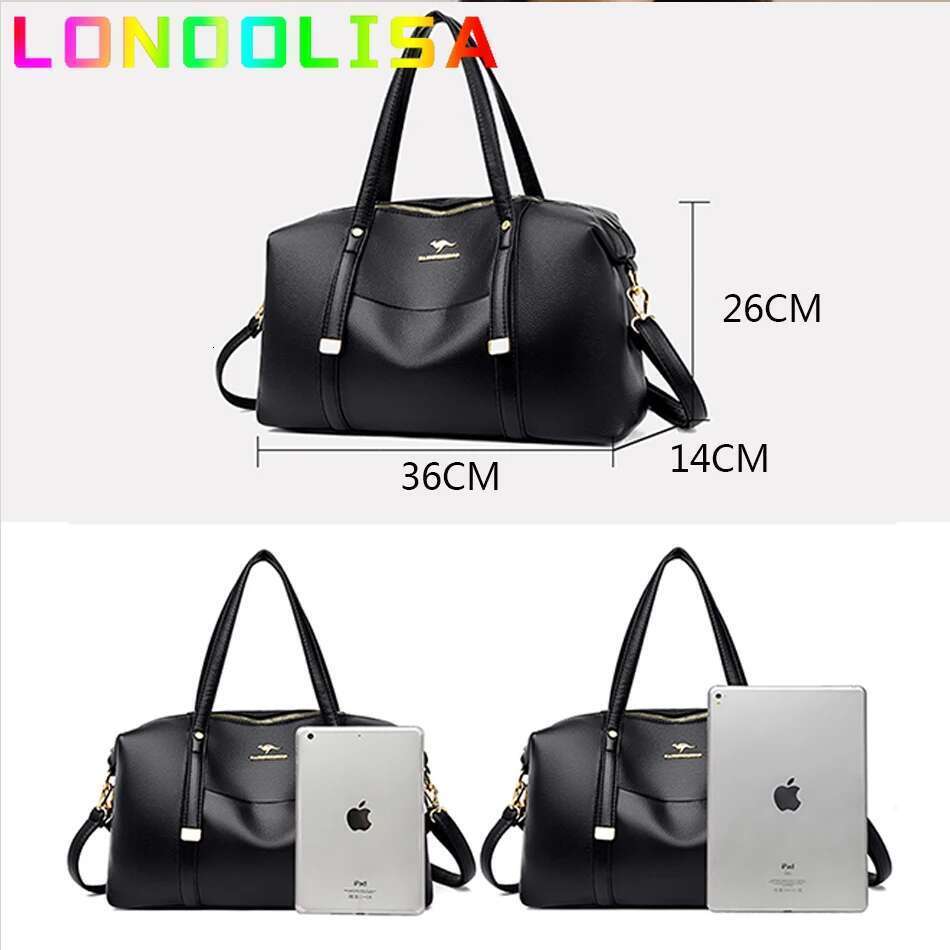 Genuine Brand Casual Tote Soft Leather Large Capacity Handbag Women's 2024 Shoulder Crossbody Bat Bag Sac A Main