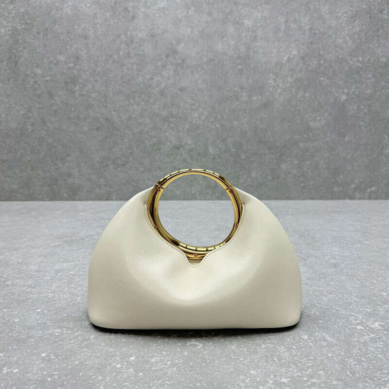 Women's Bags Designer French Niche Circular Handle Handbag Fashionable Women's Banquet Bag Sheepskin