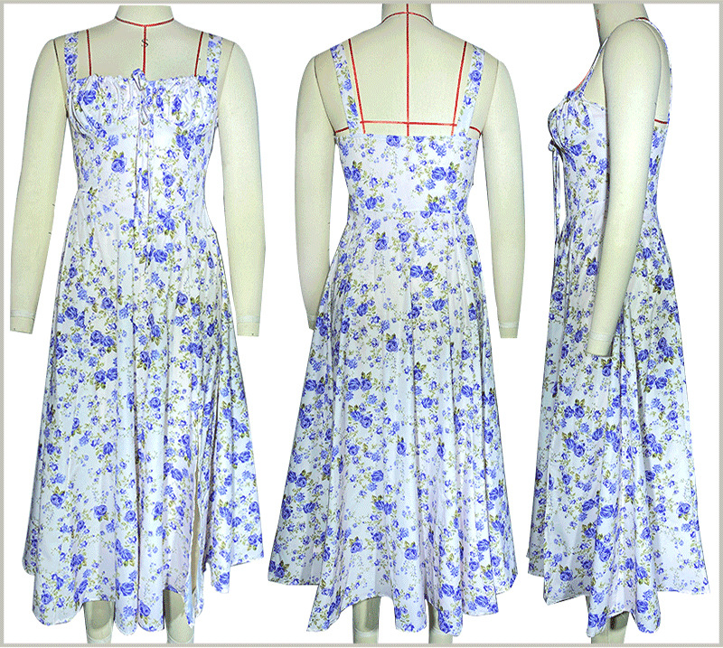 Charming Yellow Dresses: Babydoll Corset Dress with Split Skirt & Bow Tie - A Lightweight Spring Graduation Dresses Option C260311
