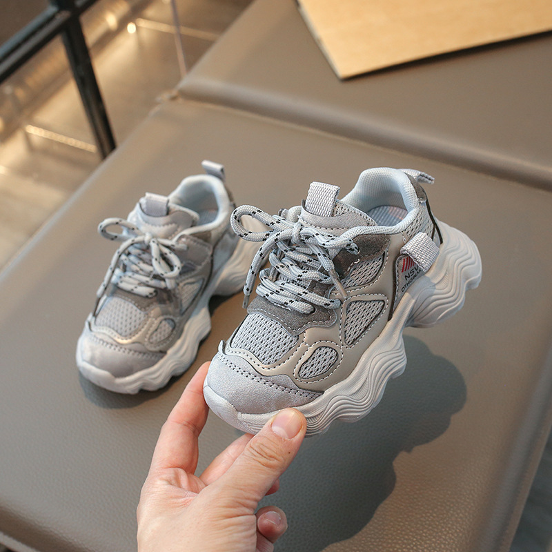Children Sports Shoes Kids Sneakers Toddlers Boys Girls Casual Shoes Kidsnest Mesh Breathable Fashion School Running Shoes New Soft Sizes 5.5C-12.5C K