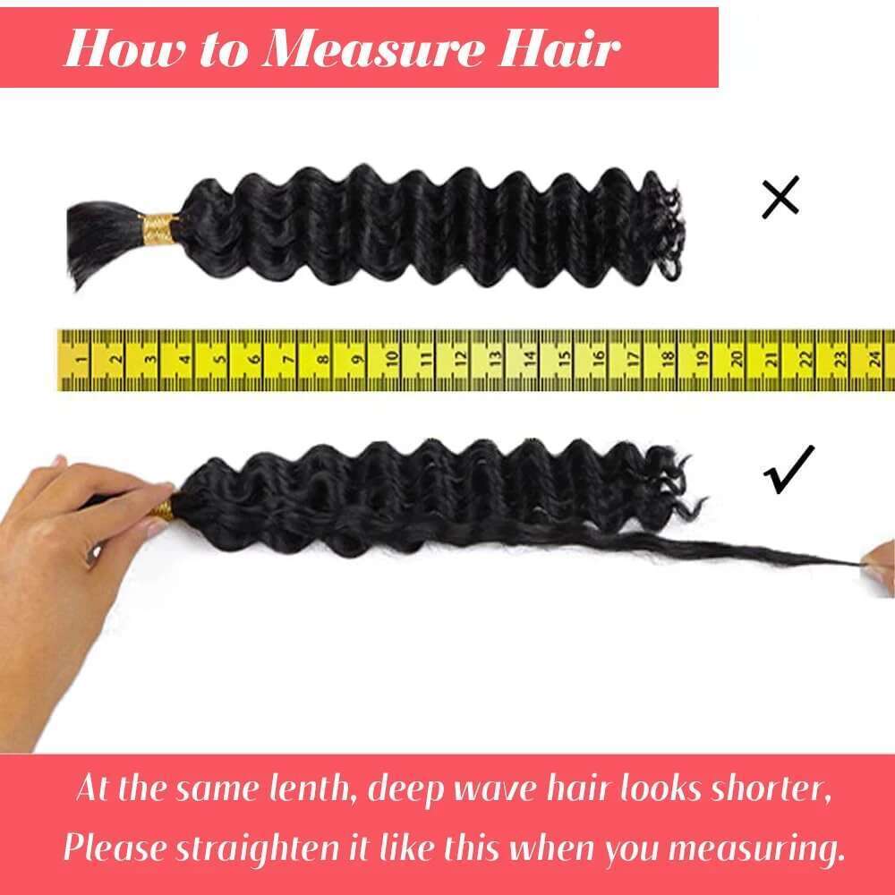 Deep Wave for Braiding No Weft Bundles For Women Extensions 100g Brazilian Virgin Bulk Human Hair Clearanc