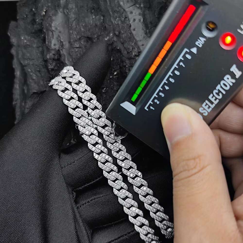 New Style 925 Sterling Silver VVS Moissanite Diamond Cuban Link Chain Gra Certified Hip Hop Jewelry Iced Out Link Chain Men