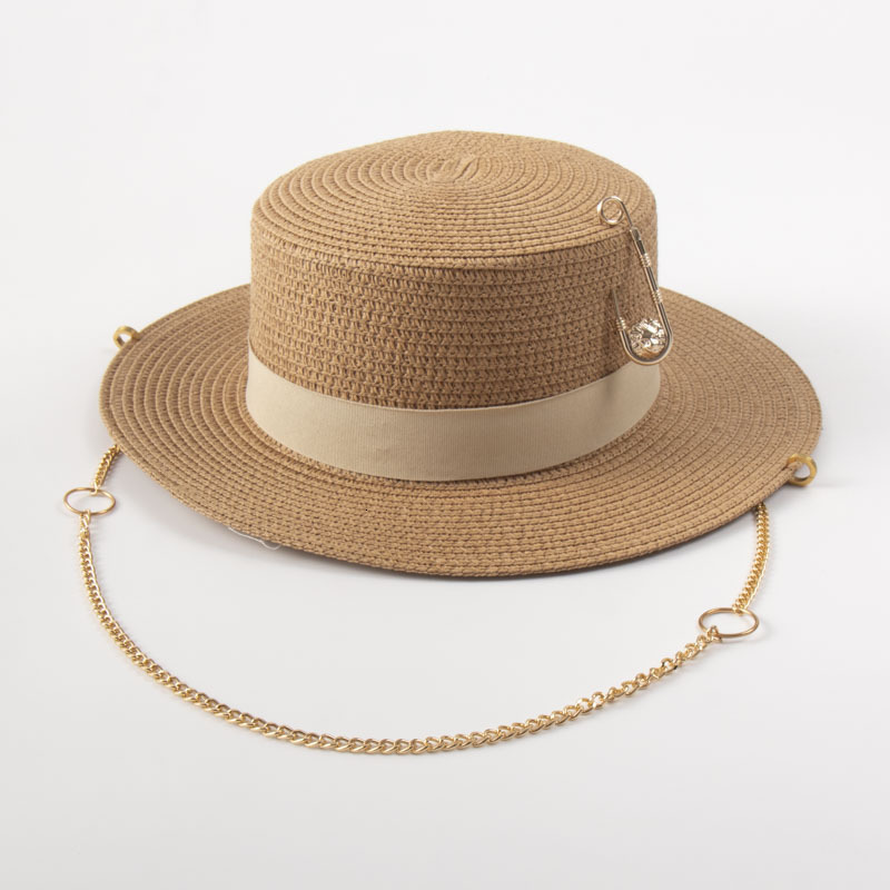 utumn and Winter Fedora Chain Top Hat Womens Chain Felt Hat Jazz Top European and American Style Jazz Hat sombrero muj 250325